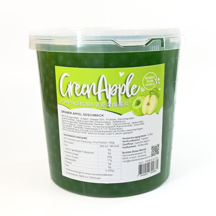 Green Apple Popping Boba - 3.2kg