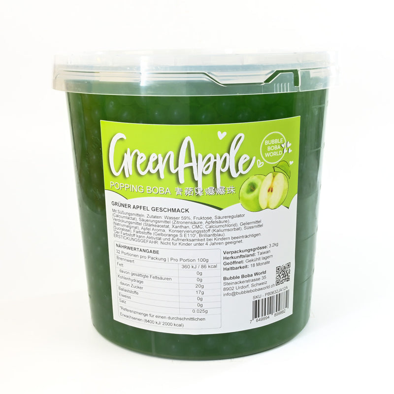 Green Apple Popping Boba - 3.2kg