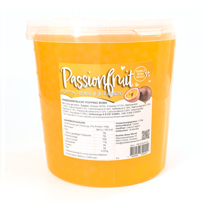 Passion Fruit Popping Boba - 3.2kg