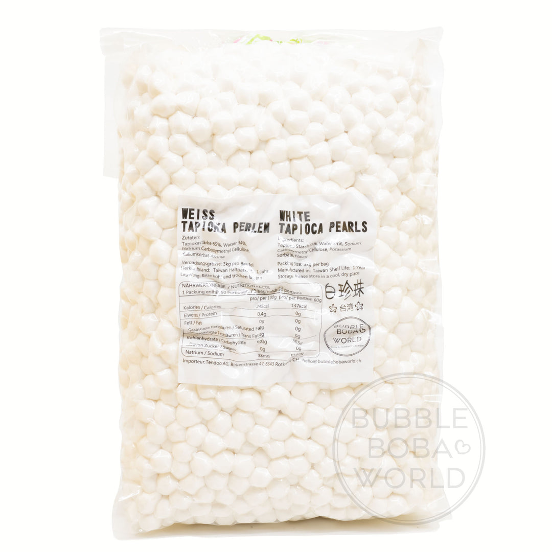 Weiße Tapioka-Perlen 3KG